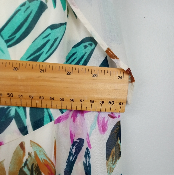 NWOT Signature by Robbie Bee Cowl Neck Floral Chiffon Handkerchief Dress Sz. 24W - Picture 8 of 14